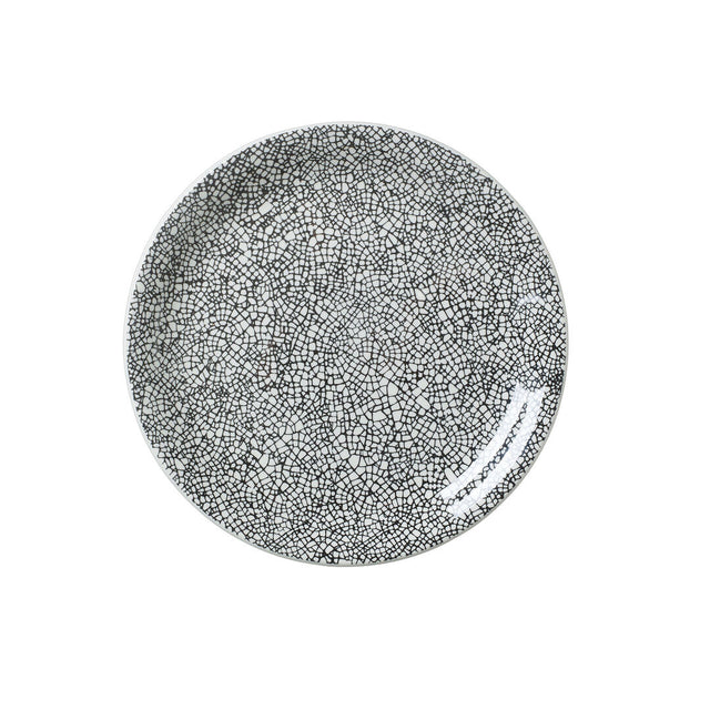 Ink Crackle Black Coupe Plate 20.25cm (8") - Pack 12