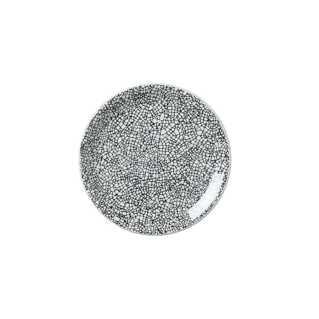 Ink Crackle Black Coupe Plate 15.25cm (6") - Pack 12