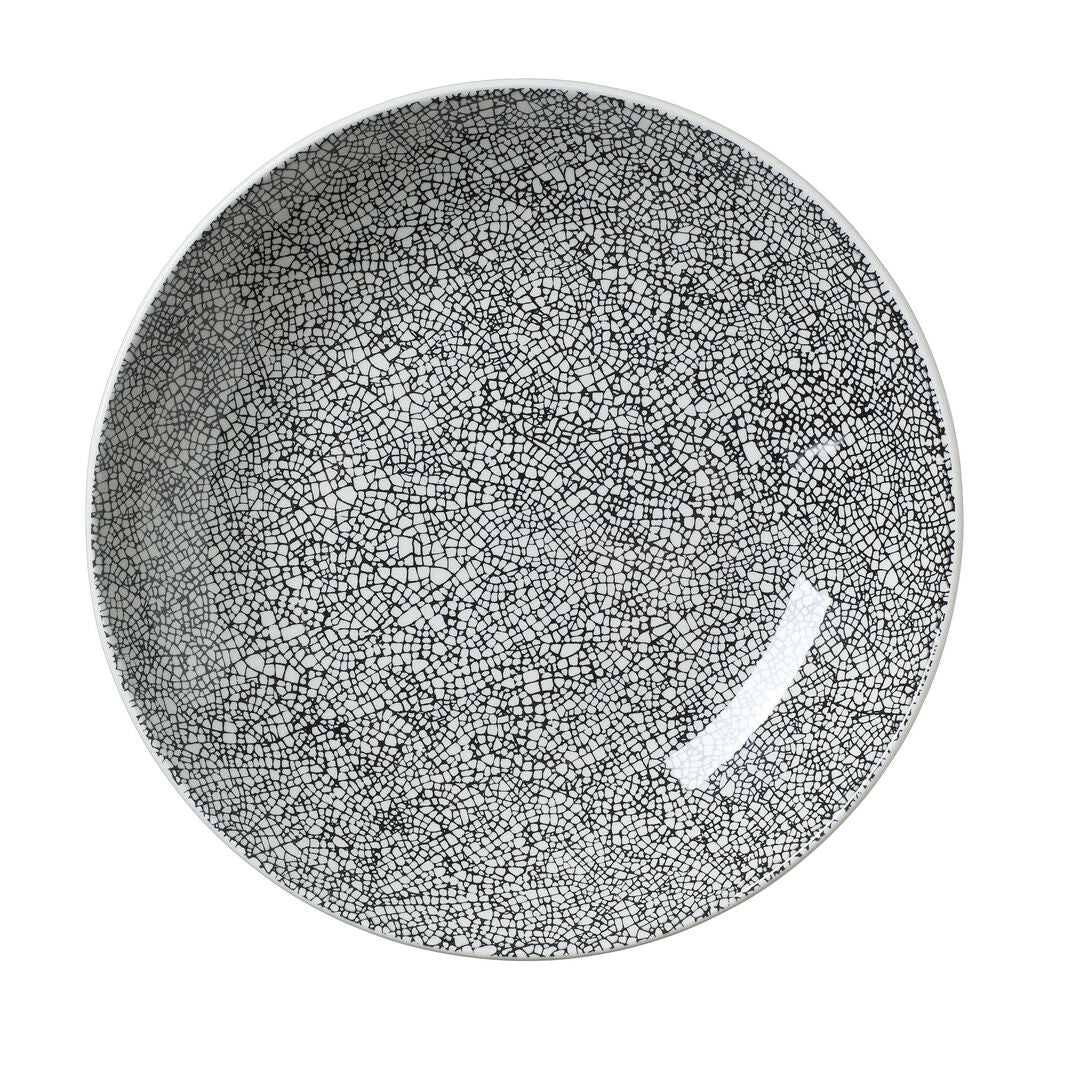 Ink Crackle Black Coupe Bowl 25.5cm 120.25cl (10" 42 2/7oz) - Pack 12