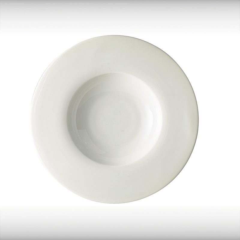 Genware Porcelain Wide Rim Pasta Plate 30cm/12