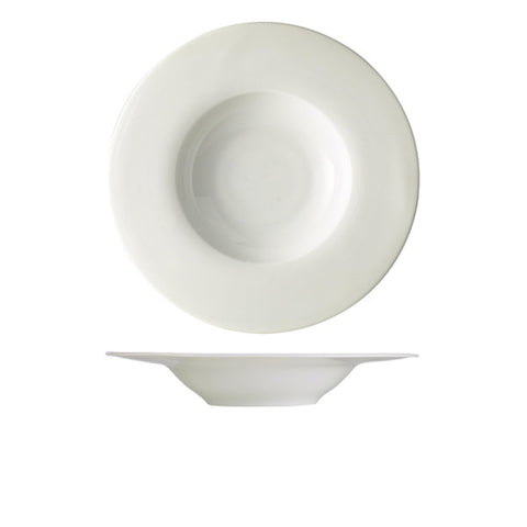 Genware Porcelain Wide Rim Pasta Plate 30cm/12" - Pack 6