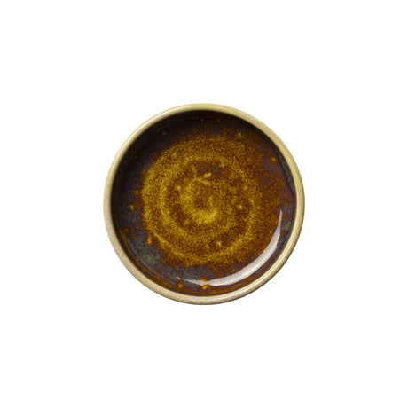 Aurora Vesuvius Amber Round Stacking Tray 10.25cm (4") - Pack 12