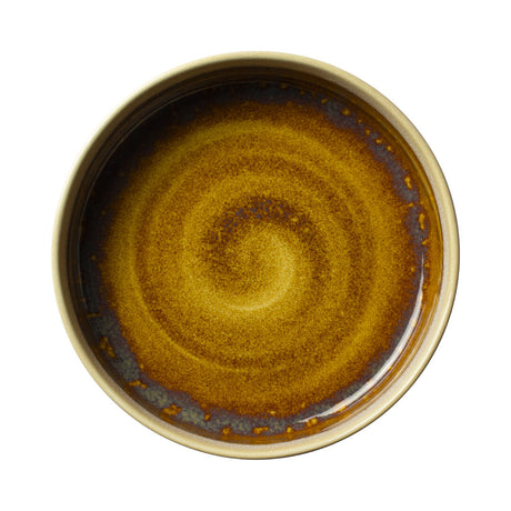 Aurora Vesuvius Amber Round Stacking Tray 20.25cm (8") - Pack 12