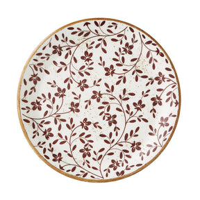Flora Brown Coupe Plate 25.25cm (10") - Pack 12