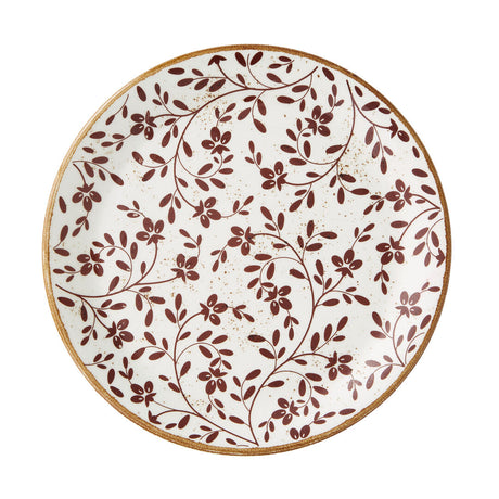 Flora Brown Coupe Plate 25.25cm (10") - Pack 12