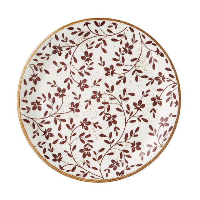Flora Brown Coupe Plate 25.25cm (10") - Pack 12