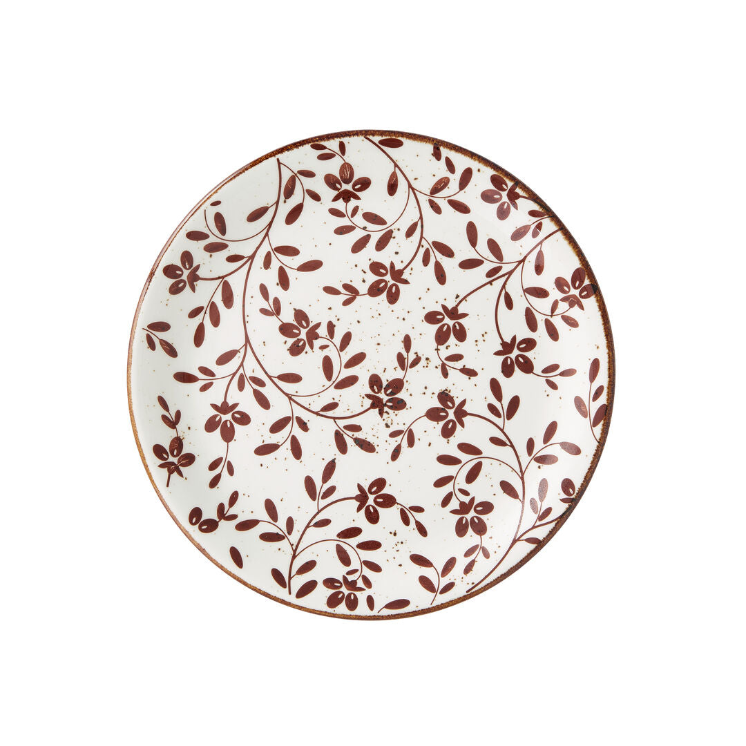 Flora Brown Coupe Plate 20.25cm (8") - Pack 12