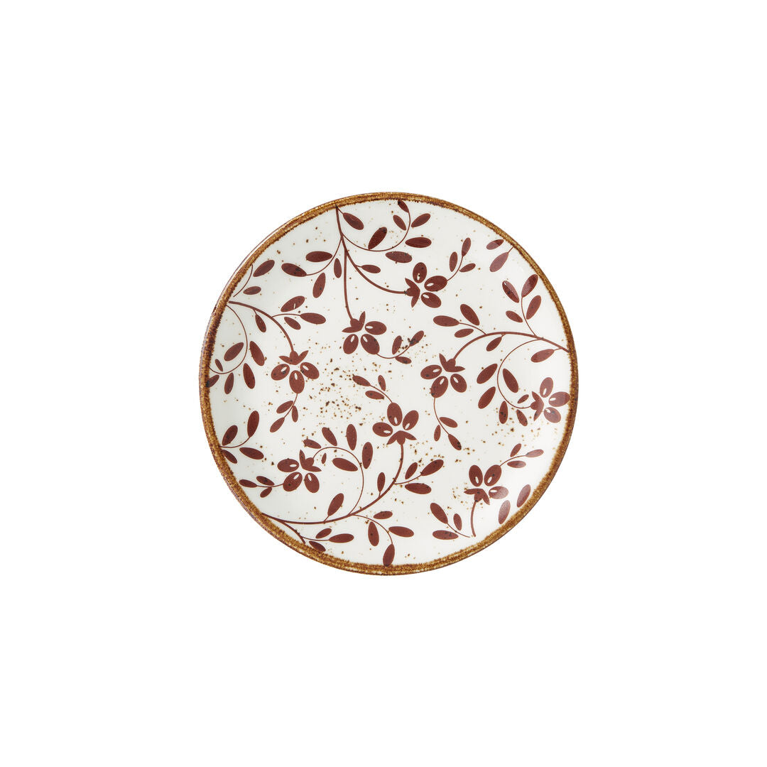 Flora Brown Coupe Plate 15.25cm (6") - Pack 12