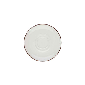 Modest Brown Double Well Saucer 16cm / 6.25" - Pack 12
