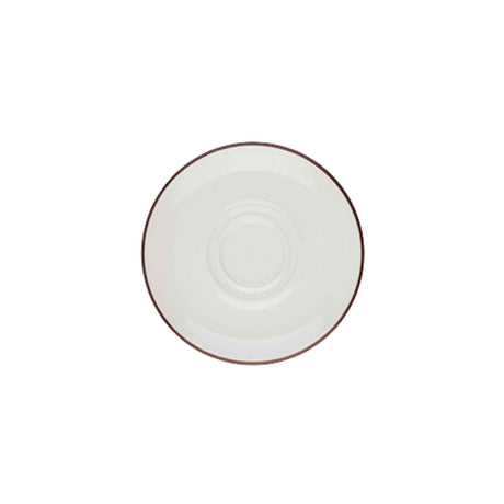 Modest Brown Double Well Saucer 16cm / 6.25" - Pack 12