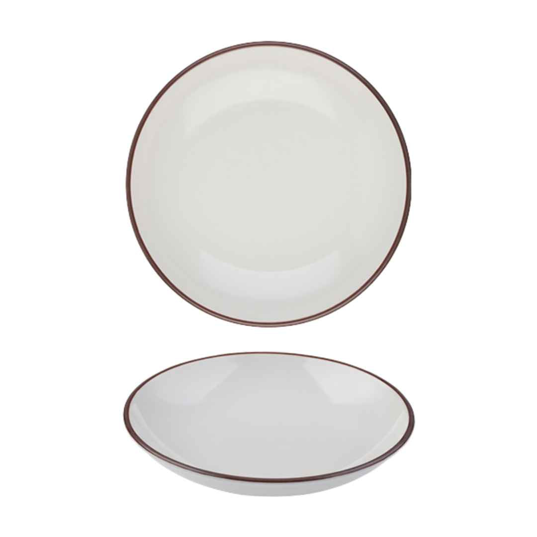 Modest Brown Coupe Bowl 25cm / 9.75"  1140ml / 40oz - Pack 12