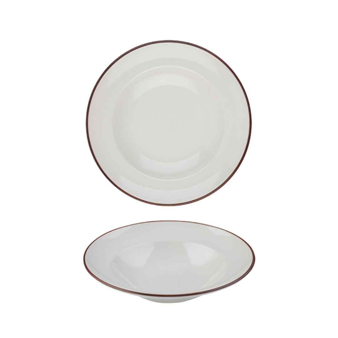 Modest Brown Pasta Plate 25cm / 9.75"  420ml /  17.75oz - Pack 12