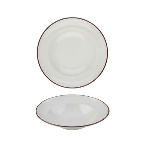 Modest Brown Pasta Plate 25cm / 9.75"  420ml /  17.75oz - Pack 12