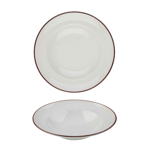 Modest Brown Pasta Plate 28cm / 11"  560ml / 19.75oz - Pack 6
