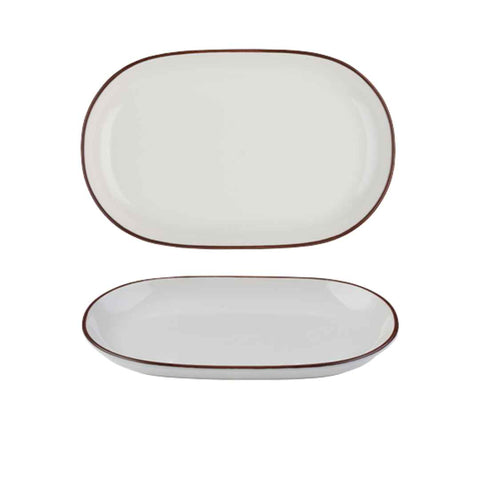 Modest Brown Oval Platter 28 x 18cm / 11" x 7" - Pack 6