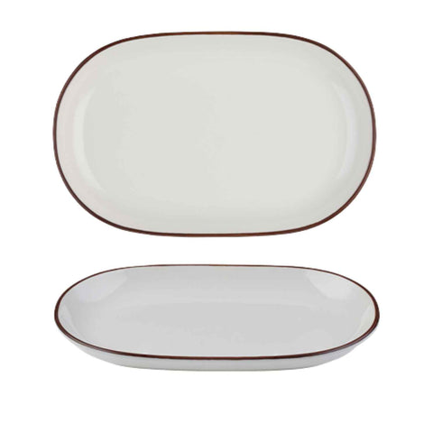 Modest Brown Oval Platter 33 x 21cm / 13" x 8.25" - Pack 6