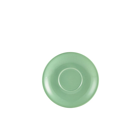 Genware Porcelain Green Saucer 13.5cm/ 5.25"