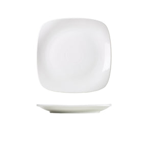 Genware Porcelain Rounded Square Plate 21cm/ 8.25"