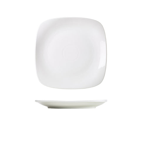 Genware Porcelain Rounded Square Plate 21cm/ 8.25"