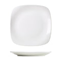 Genware Porcelain Rounded Square Plate 25cm/ 9.75"