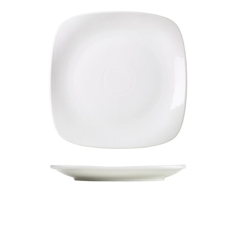 Genware Porcelain Rounded Square Plate 27cm/ 10.5"