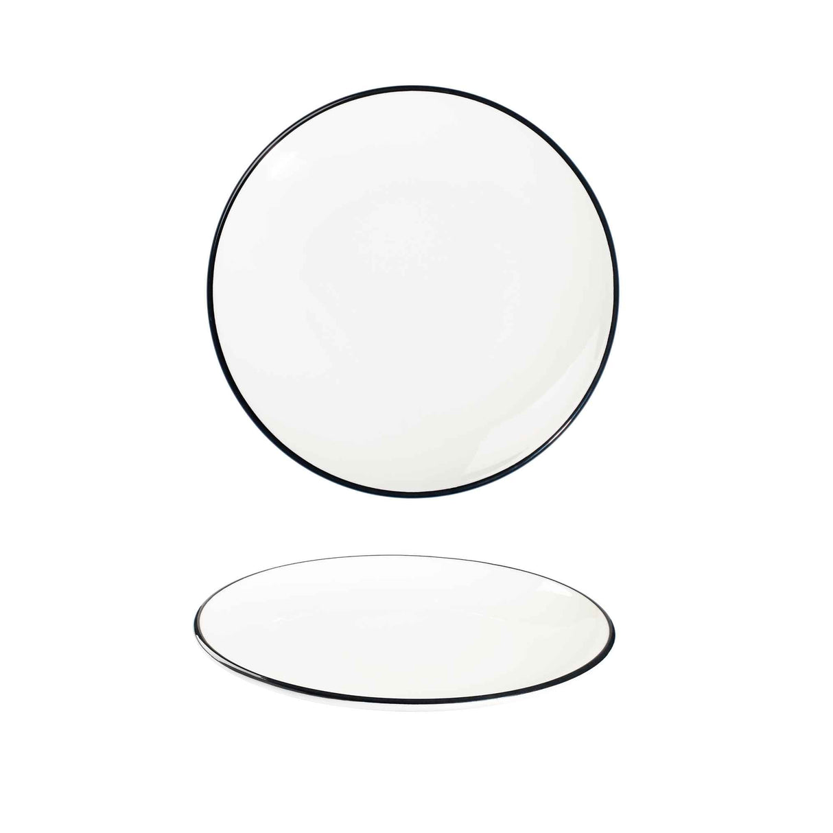 Modest Black Coupe Plate 17cm / 6.25" - Pack 12