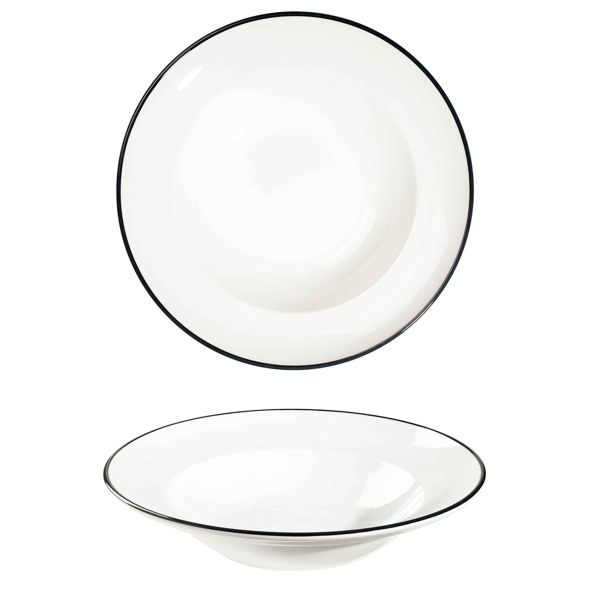 Modest Black Pasta Plate 28cm / 11"   560ml / 19.75oz - Pack 6