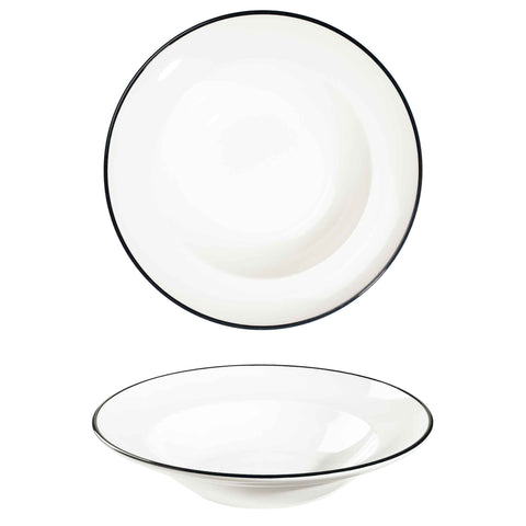 Modest Black Pasta Plate 28cm / 11"   560ml / 19.75oz - Pack 6