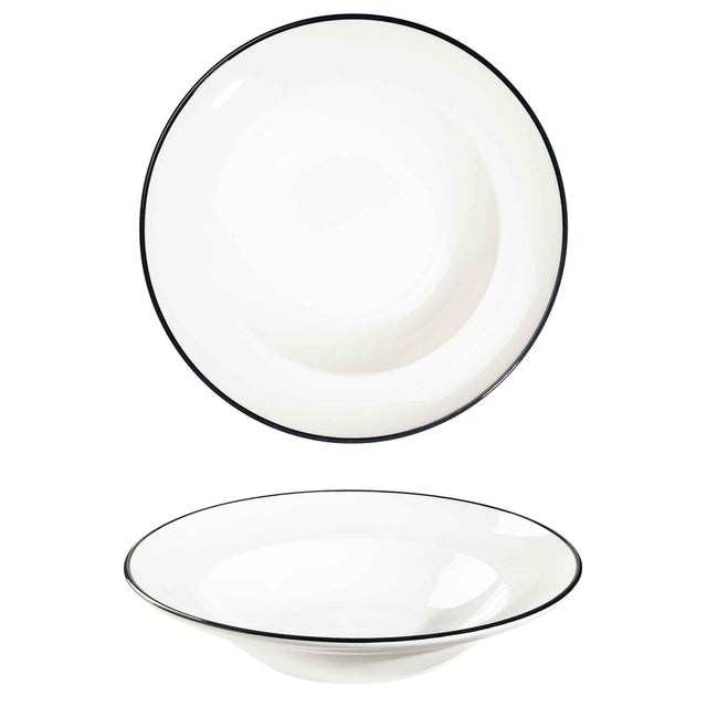 Modest Black Pasta Plate 28cm / 11"   560ml / 19.75oz - Pack 6