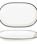 Modest Black Oval Platter 33 x 21cm / 13" x 8.25" - Pack 6