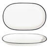 Modest Black Oval Platter 33 x 21cm / 13" x 8.25" - Pack 6