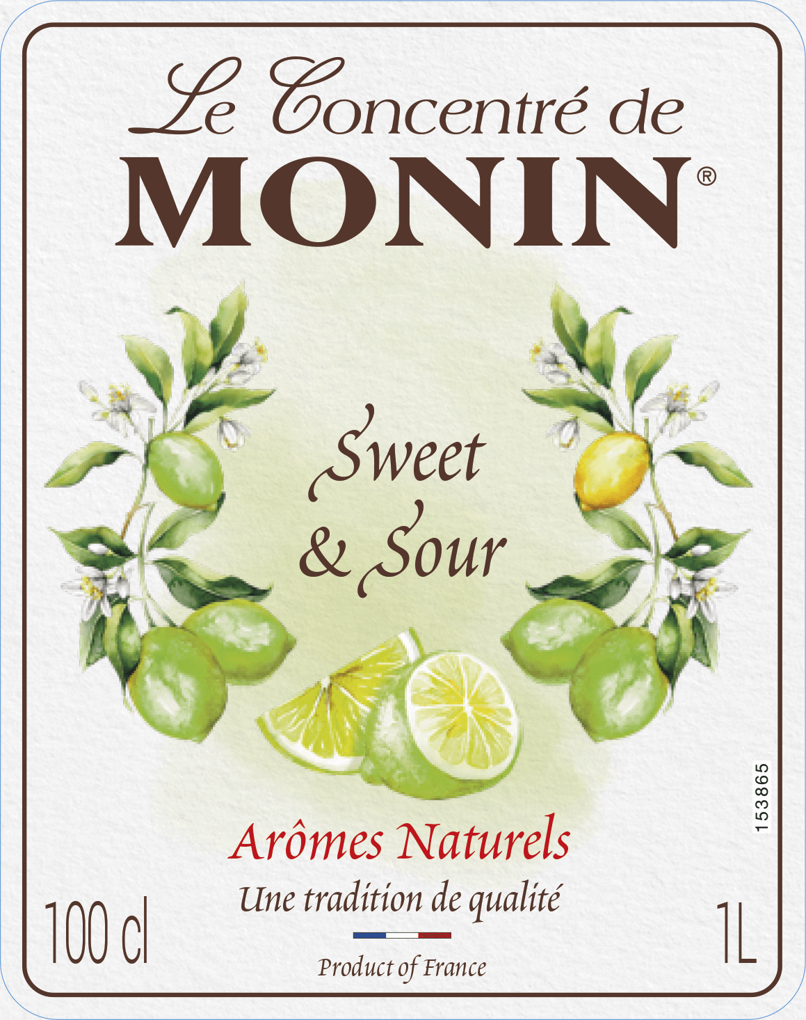 monin sweet & sour syrup label