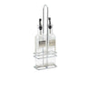 Square Glass Oil & Vinegar With Chrome Stand