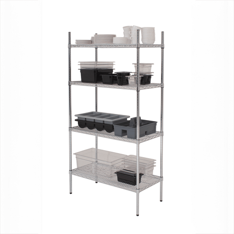 GenWare 4 Tier Wire Racking 122 x 45 x 183cm