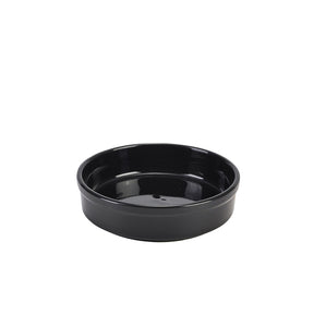 Genware Porcelain Black Round Dish 13cm/ 5"