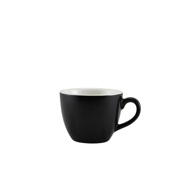 Genware Porcelain Matt Black Bowl Shaped Cup 9cl/ 3oz