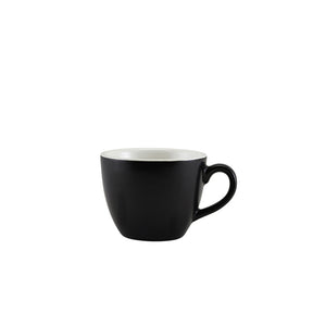 Genware Porcelain Matt Black Bowl Shaped Cup 9cl/ 3oz