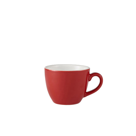 Genware Porcelain Red Bowl Shaped Cup 9cl/ 3oz