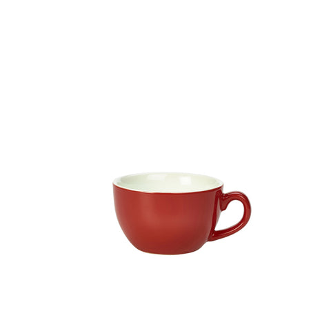 Genware Porcelain Red Bowl Shaped Cup 17.5cl/ 6oz