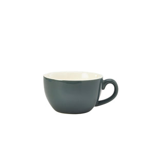 Genware Porcelain Grey Bowl Shaped Cup 25cl/ 8.75oz