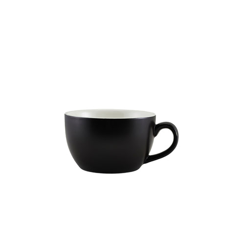 Genware Porcelain Matt Black Bowl Shaped Cup 25cl/ 8.75oz