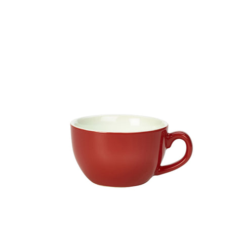 Genware Porcelain Red Bowl Shaped Cup 25cl/ 8.75oz