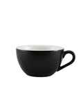 Genware Porcelain Matt Black Bowl Shaped Cup 34cl/ 12oz