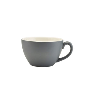 Genware Porcelain Matt Grey Bowl Shaped Cup 34cl/ 12oz