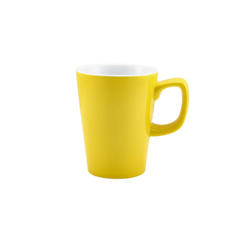 Genware Porcelain Yellow Latte Mug 34cl/ 12oz