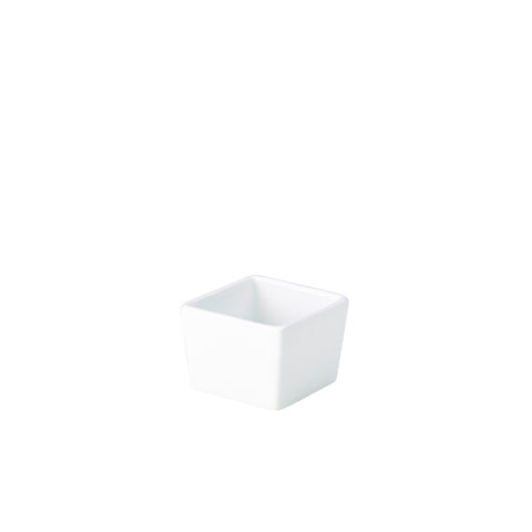 Genware Porcelain Square Dish 6.4 x 4.8cm/ 2.5 x 2"