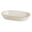 Line Gold Band Oval Salad Dish 16cm