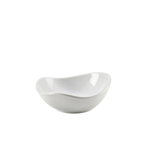 Genware Porcelain Organic Triangular Bowl 15cm/ 6"