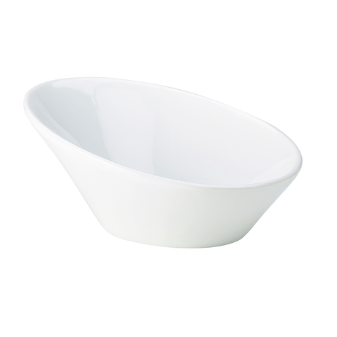 Genware Porcelain Oval Sloping Bowl 21cm/8.25"