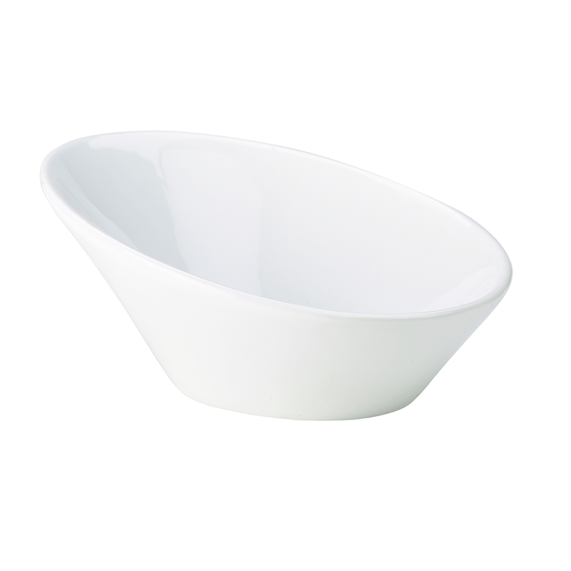 Genware Porcelain Oval Sloping Bowl 21cm/8.25